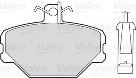 Valeo 301095 - Sada brzdových destiček, kotoučová brzda parts5.com