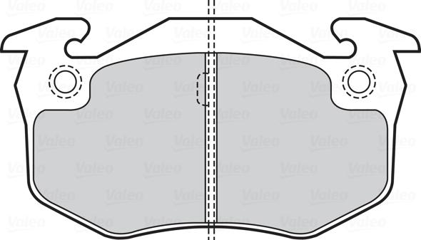 Valeo 301396 - Zestaw klocków hamulcowych, hamulce tarczowe parts5.com