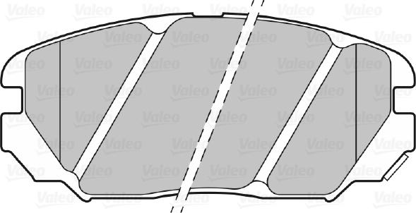 Valeo 301348 - Sada brzdových destiček, kotoučová brzda parts5.com