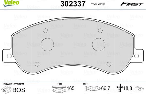 Valeo 302337 - Set placute frana,frana disc parts5.com