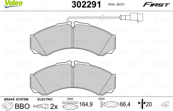 Valeo 302291 - Set placute frana,frana disc parts5.com