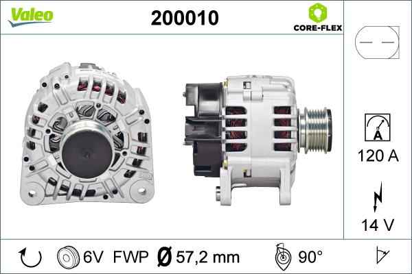 Valeo 200010 - Alternátor parts5.com