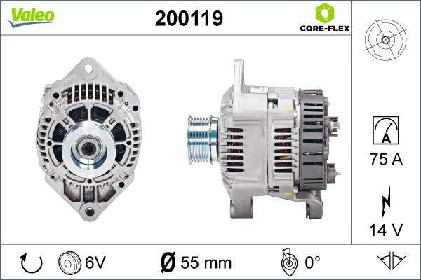 Valeo 200119 - Γεννήτρια parts5.com