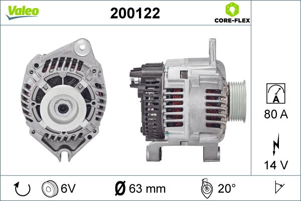 Valeo 200122 - Generator / Alternator parts5.com