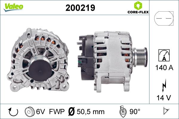 Valeo 200219 - Alternátor parts5.com