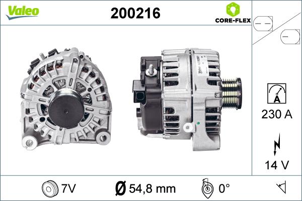 Valeo 200216 - Generator / Alternator parts5.com