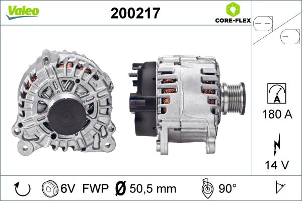 Valeo 200217 - Генератор parts5.com