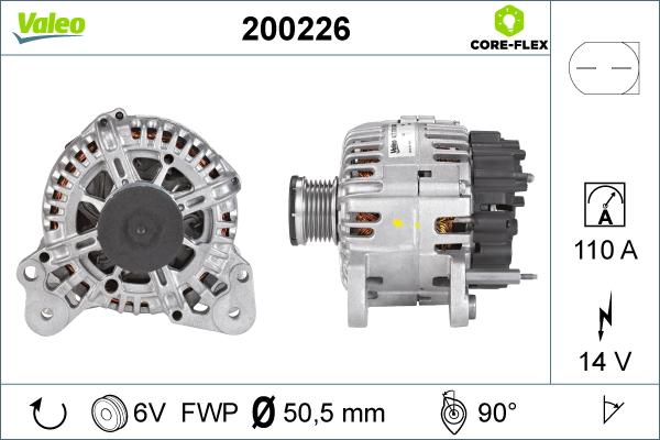 Valeo 200226 - Генератор parts5.com