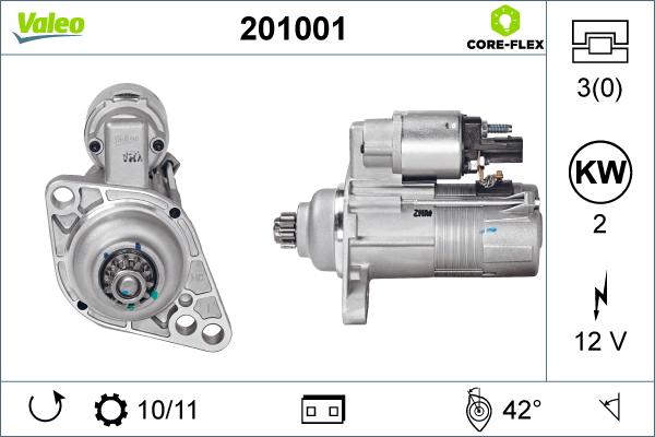 Valeo 201001 - Starter parts5.com