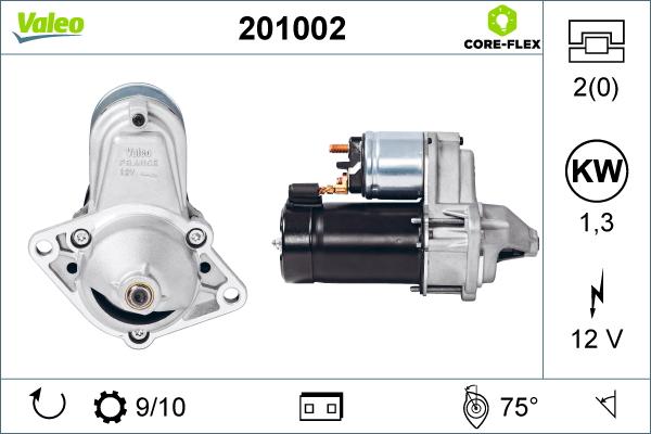 Valeo 201002 - Starter parts5.com