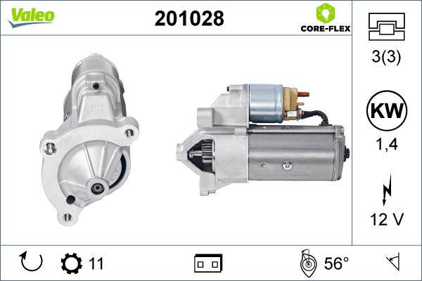 Valeo 201028 - Starter parts5.com