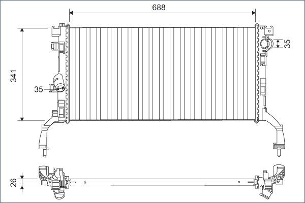 Valeo 701159 - Radiator, engine cooling parts5.com