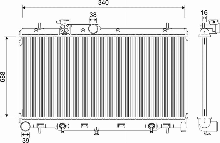 Valeo 701204 - Hladnjak, hlađenje motora parts5.com