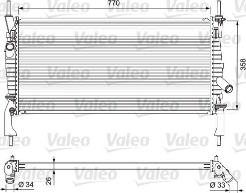 Valeo 701731 - Радиатор, охлаждение двигателя parts5.com