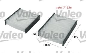 Valeo 715556 - Filter, vazduh unutrašnjeg prostora parts5.com