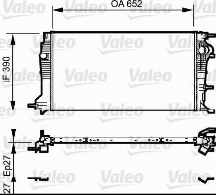 Valeo 735182 - Hladilnik, hlajenje motorja parts5.com