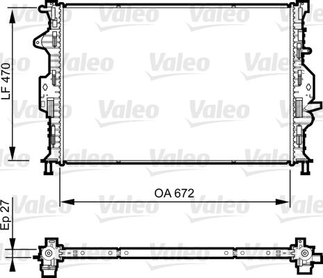 Valeo 735374 - Радиатор, охлаждение двигателя parts5.com