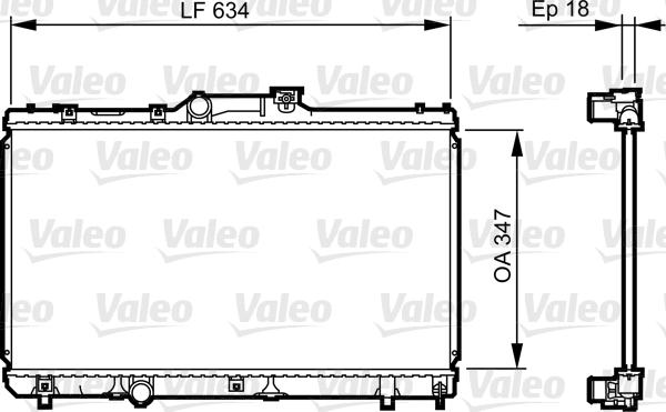 Valeo 731441 - Chłodnica, układ chłodzenia silnika parts5.com