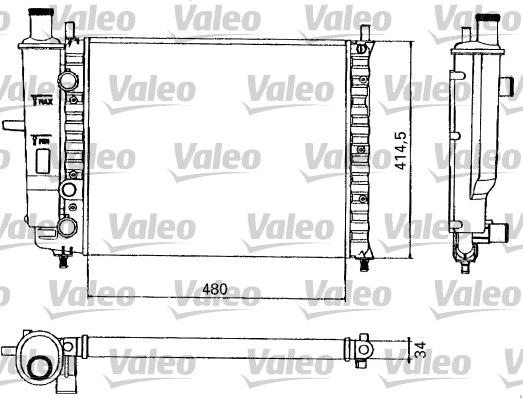 Valeo 731582 - Hladilnik, hlajenje motorja parts5.com