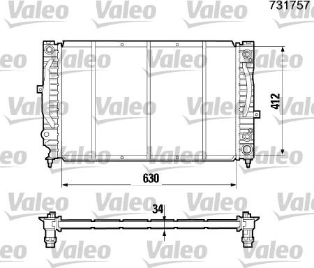 Valeo 731757 - Hladnjak, hlađenje motora parts5.com