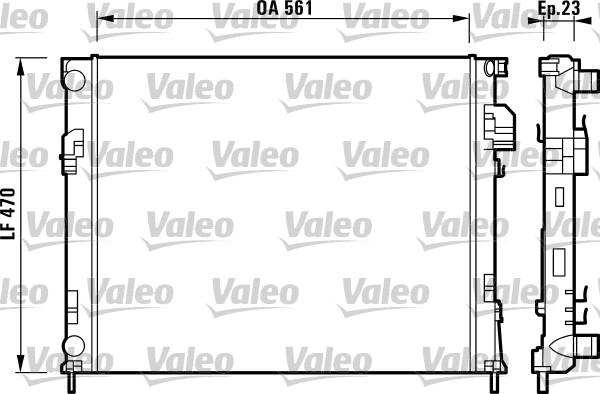 Valeo 732853 - Радиатор, охлаждане на двигателя parts5.com