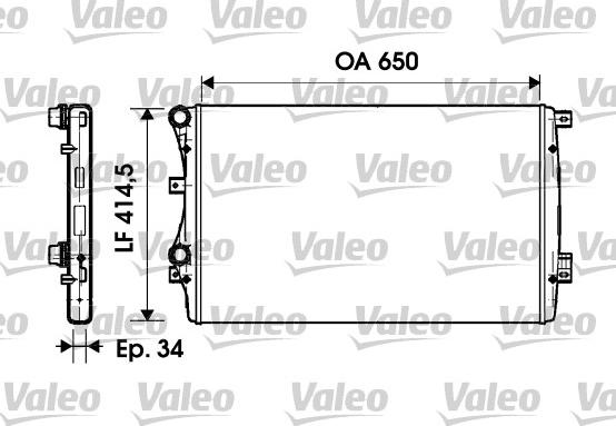 Valeo 732872 - Radiator, racire motor parts5.com