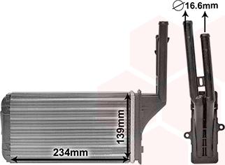 Van Wezel 40006049 - Heat Exchanger, interior heating parts5.com