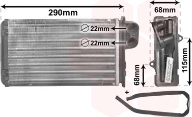 Van Wezel 40006100 - Schimbator caldura, incalzire habitaclu parts5.com