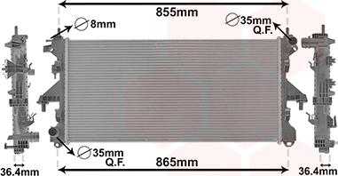 Van Wezel 40002304 - Radiador, refrigeración del motor parts5.com