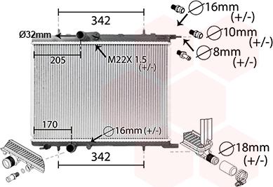 Van Wezel 40002300 - Radiator, racire motor parts5.com