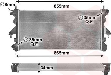 Van Wezel 40002308 - Radiator, racire motor parts5.com