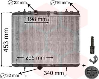 Van Wezel 40002255 - Radiador, refrigeración del motor parts5.com