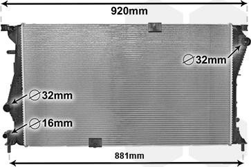 Van Wezel 43002601 - Radiator, engine cooling parts5.com