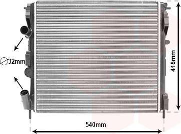 Van Wezel 43002270 - Chłodnica, układ chłodzenia silnika parts5.com