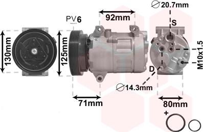 Van Wezel 4300K103 - Compressor, air conditioning parts5.com