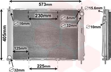 Van Wezel 4300M405 - Radiador, refrigeración del motor parts5.com