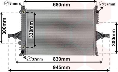 Van Wezel 59002115 - Hladnjak, hlađenje motora parts5.com