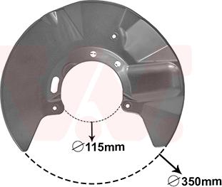 Van Wezel 5897371 - Splash Panel, guard, brake disc parts5.com