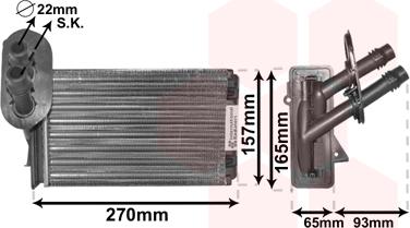 Van Wezel 58006173 - Schimbator caldura, incalzire habitaclu parts5.com