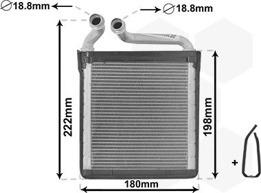 Van Wezel 58006256 - Schimbator caldura, incalzire habitaclu parts5.com