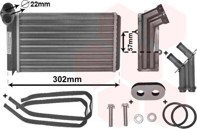 Van Wezel 58006201 - Schimbator caldura, incalzire habitaclu parts5.com