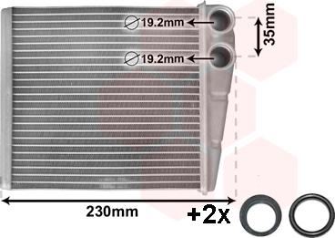 Van Wezel 58006229 - Toplotni izmenevalnik, ogrevanje notranjega prostora parts5.com