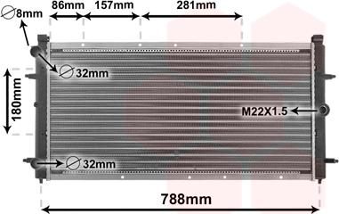 Van Wezel 58002114 - Radiator, engine cooling parts5.com