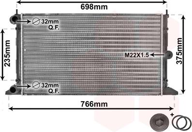 Van Wezel 58002188 - Radiateur, refroidissement du moteur parts5.com