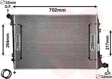 Van Wezel 58002224 - Radiator, racire motor parts5.com