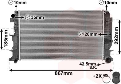 Van Wezel 58002271 - Hladnjak, hlađenje motora parts5.com