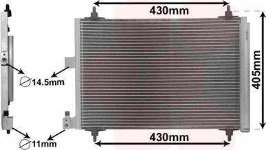 Van Wezel 09005173 - Kondenzator, klima-uređaj parts5.com