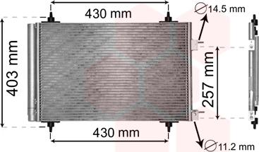 Van Wezel 09005230 - Condenser, air conditioning parts5.com