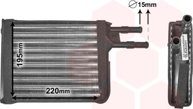 Van Wezel 09006128 - Schimbator caldura, incalzire habitaclu parts5.com