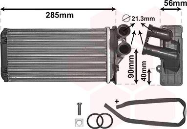 Van Wezel 09006239 - Schimbator caldura, incalzire habitaclu parts5.com